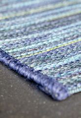 Brighton Blue Striped Indoor Outdoor Rug - Pendle Village Furniture